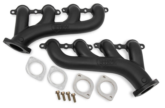 GM LS Cast Iron Exhaust Manifolds w/2.5in Outlet - Hooker | Evolution Auto Retroworks
