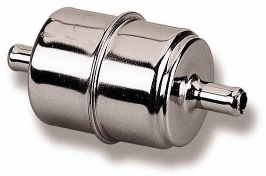 3/8in Chrome Fuel Filter - Holley | Evolution Auto Retroworks