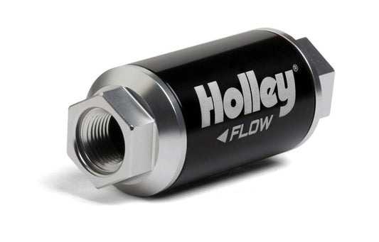 Billet HP Fuel Filter - 3/8NPT 10 - Micron 100GPH - Holley | Evolution Auto Retroworks
