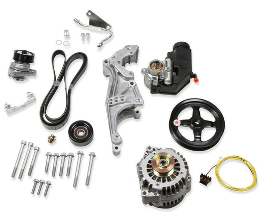 Low LS Drive System Kit LH w/Alt/PS wo/A/C - Holley | Evolution Auto Retroworks