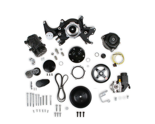 Mid - Mount Acc. Drive Sys SBC - Black Finish - Holley | Evolution Auto Retroworks