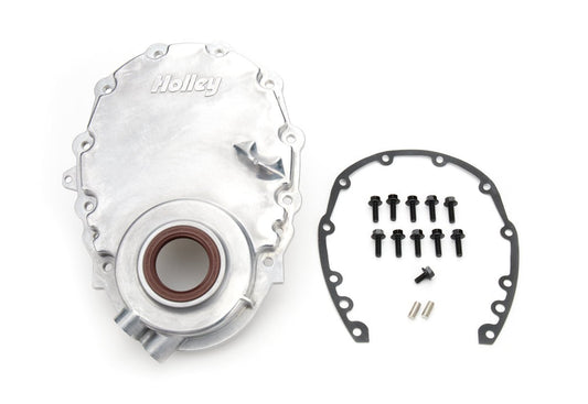 SBC Vortec Alm Timing Cover w/Crank Senspr - Holley | Evolution Auto Retroworks