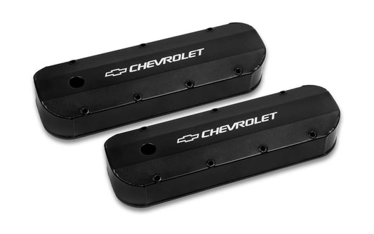 BBC Billet Rail Fab. Alm Valve Covers w/.125 Hole - Holley | Evolution Auto Retroworks