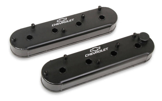 LS Billet Rail Fab. Alm Valve Covers w/Oil Cap - Holley | Evolution Auto Retroworks