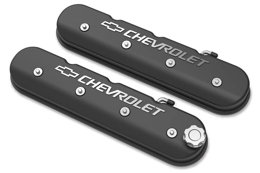 LS Series Valve Covers w/Bowtie Chevrolet Logo - Holley | Evolution Auto Retroworks