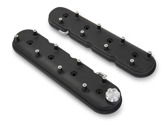 GM LS1 Valve Cover Set Black Krinkle Finish - Holley | Evolution Auto Retroworks