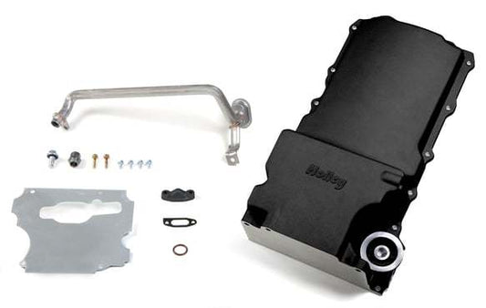 GM Retro Fit Oil Pan - LS Engines - Black - Holley | Evolution Auto Retroworks