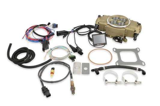 Sniper EFI Stealth 4150 Gold Finish - Holley EFI | Evolution Auto Retroworks