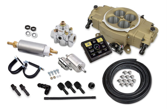 Stealth EFI 4150 Master Kit - Gold Finish - Holley EFI | Evolution Auto Retroworks