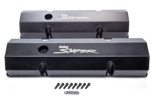 Sniper Fabricated Valve Covers SBC Tall - Holley | Evolution Auto Retroworks