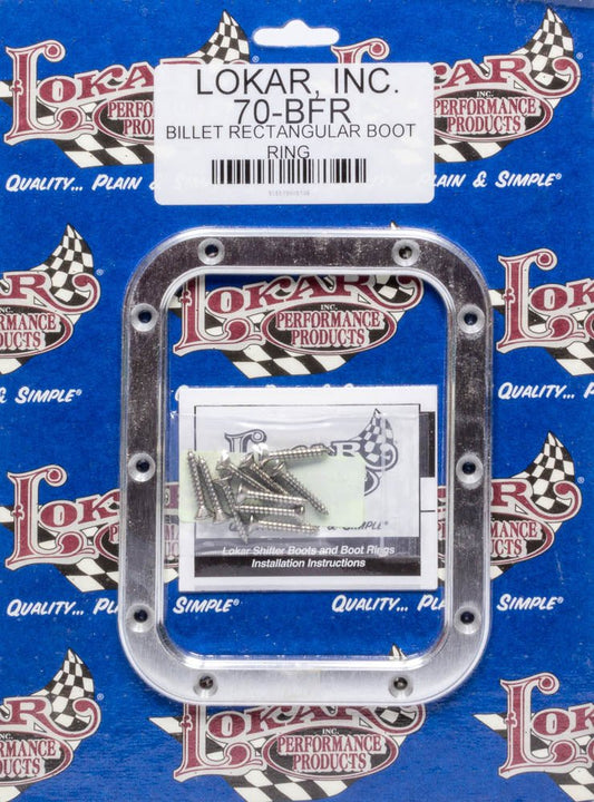 Billet Rectangular Shift Boot Ring 6.75 In X 5.25 - Lokar | Evolution Auto Retroworks