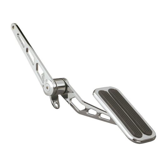 XL Chrome Steel Throttle Pedal - Spr. Loaded - Lokar | Evolution Auto Retroworks