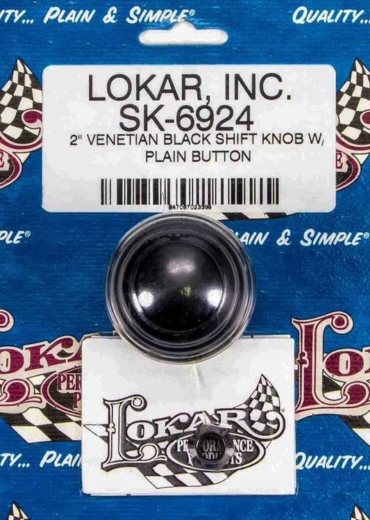 2in Shift Knob Venetian Black w/Button - Lokar | Evolution Auto Retroworks