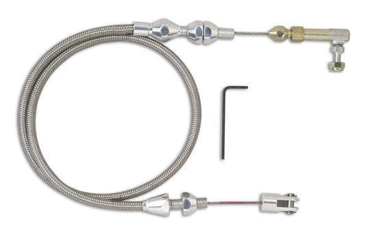 Hi - Tech Throttle Cable - Polished - Lokar | Evolution Auto Retroworks