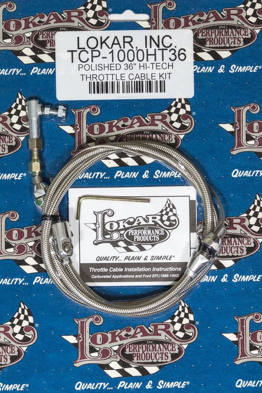 Hi - Tech Throttle Cable Kit 36in Stainless - Lokar | Evolution Auto Retroworks