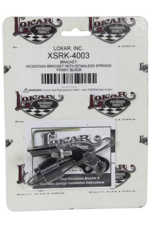 Bracket And Springs Kick Down Black Stainless Ste - Lokar | Evolution Auto Retroworks