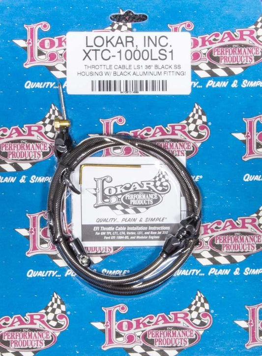 Throttle Cable Black 36in LS1 - Lokar | Evolution Auto Retroworks
