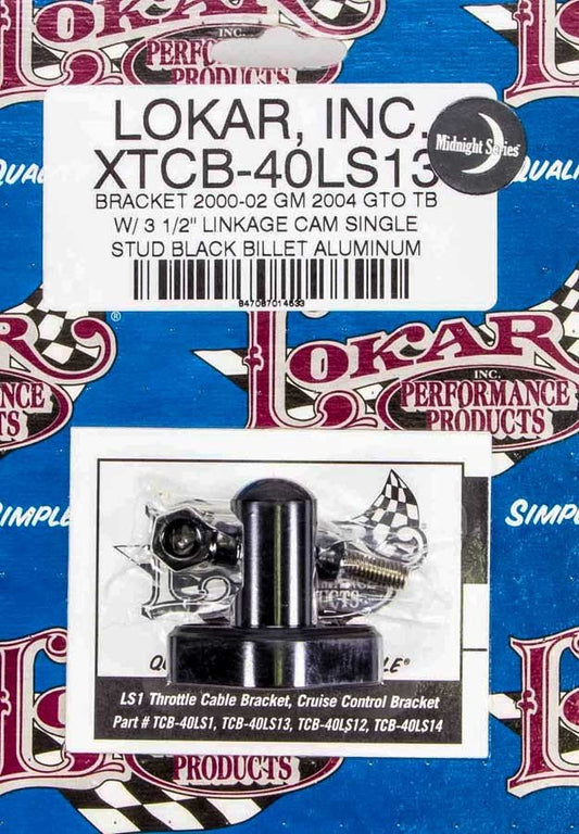 LS1 Throttle Cable Bracket Black - Lokar | Evolution Auto Retroworks