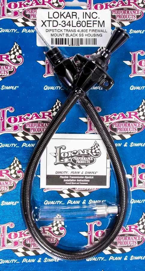 Black Trans Dipstick GM 4L60E Firewall Mount - Lokar | Evolution Auto Retroworks