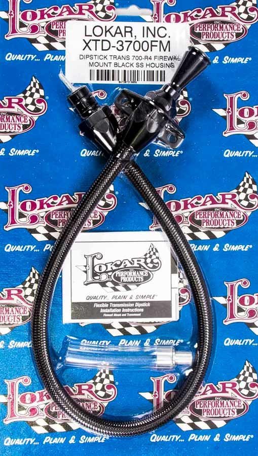 Black Trans Dipstick GM 700R4 Firewall Mount - Lokar | Evolution Auto Retroworks