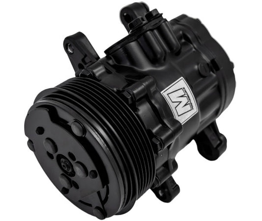 Ultra Series Sanden Air Compressor Black - March Performance | Evolution Auto Retroworks