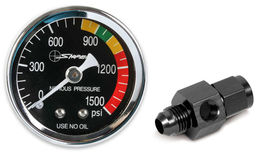 Sniper 1 1/2in N2O Gauge Comes w/AN - 6 Adapter - Holley | Evolution Auto Retroworks
