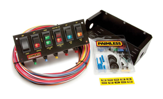 6 Switch Panel W/Harness - Painless Wiring | Evolution Auto Retroworks