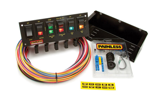 6 Switch Rocker Circuit Breaker Panel - Painless Wiring | Evolution Auto Retroworks