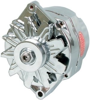 Chrome Delco 150amp Alternator 1 Wire - Power Master | Evolution Auto Retroworks