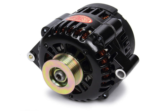 165amp Alternator GM AD 230 Style w/Black Finish - Power Master | Evolution Auto Retroworks