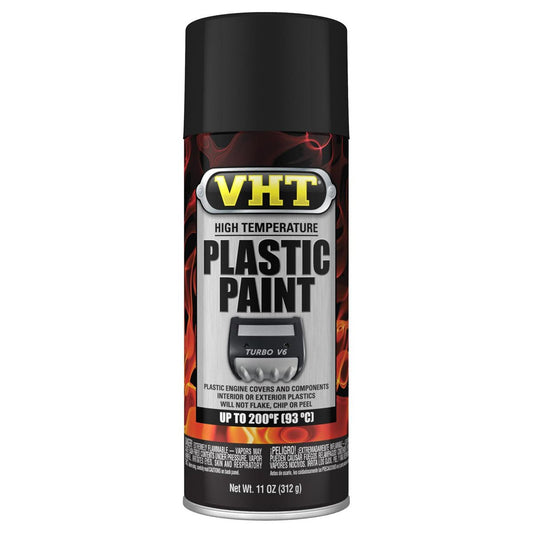 High Temperture Plastic Paint Matte Black 11oz. - VHT | Evolution Auto Retroworks