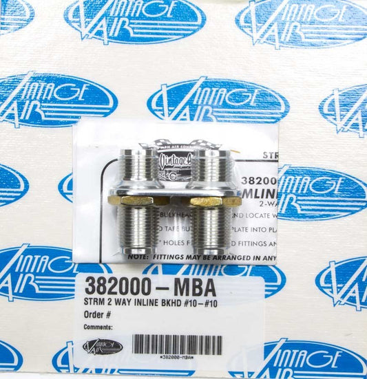 2 Way In Line Bulkhead 10 and 10 O - Ring - Vintage Air | Evolution Auto Retroworks