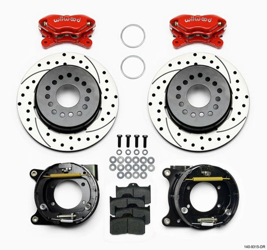 Brake Kit Rear GM 12 Bolt Drilled Red - Wilwood Brakes | Evolution Auto Retroworks