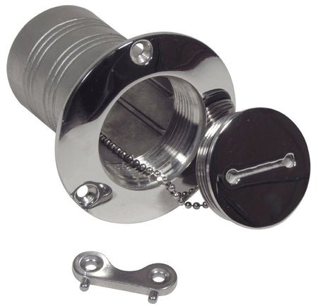 Flush Mount Fuel Cap and Filler Neck, Polished SS - Fuel Tanks Inc. | Evolution Auto Retroworks