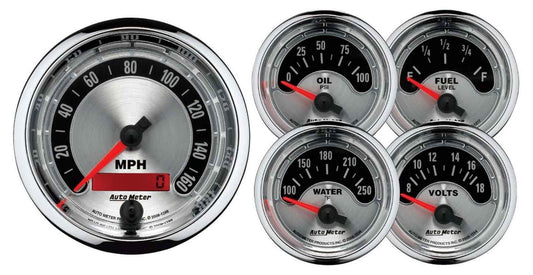 A/M 5 - Piece Gauge Kit - AutoMeter | Evolution Auto Retroworks