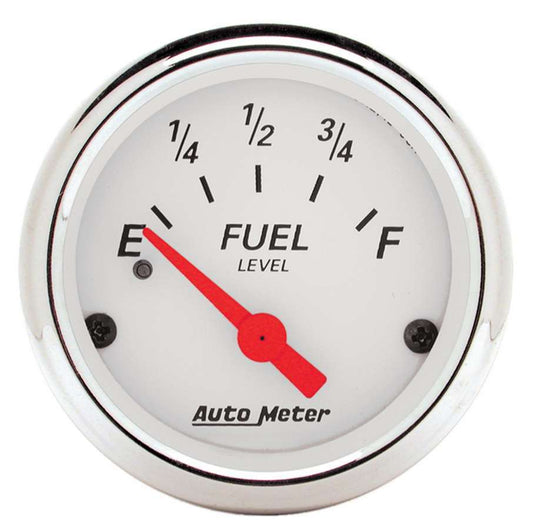White Fuel Level Gauge - AutoMeter | Evolution Auto Retroworks