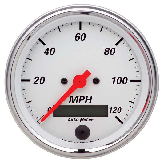 3 - 3/8in A/W Street Rod Speedo - AutoMeter | Evolution Auto Retroworks