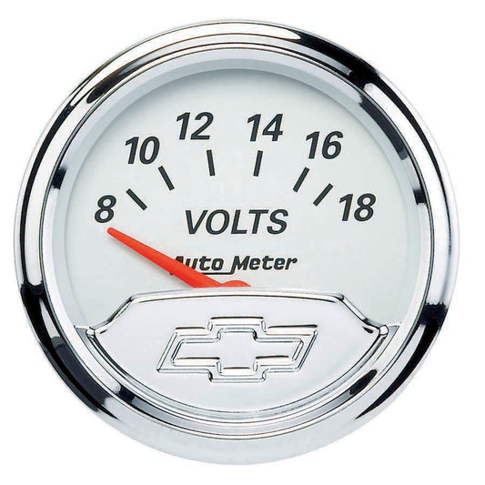 2 - 1/16 Voltmeter Gauge Chevy Bowtie Series - AutoMeter | Evolution Auto Retroworks