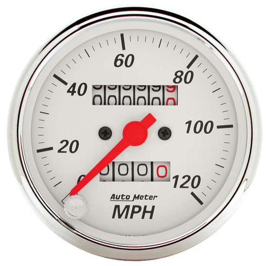 3 - 1/8in A/W Speedometer 120MPH - AutoMeter | Evolution Auto Retroworks