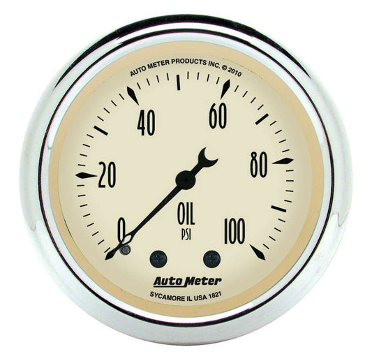 2 - 1/16 A/B Oil Pressure Gauge 0 - 100 PSI - AutoMeter | Evolution Auto Retroworks