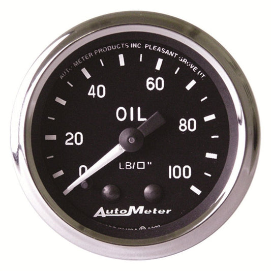 2 - 1/16in Cobra Series Oil Pressure Gauge - AutoMeter | Evolution Auto Retroworks