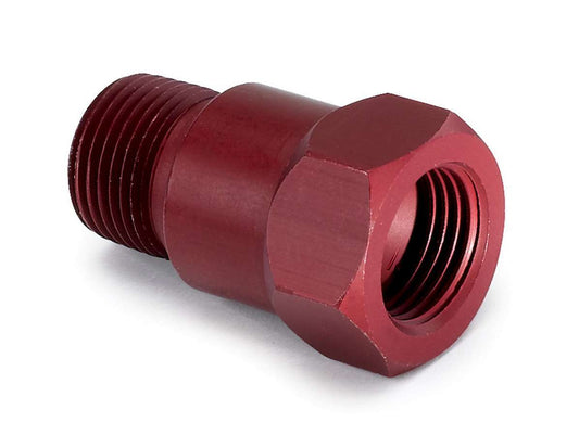 3/8in Npt Aluminum Temp. Adapter Fitting - Red - AutoMeter | Evolution Auto Retroworks