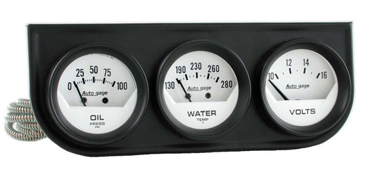2 - 1/16in Oil/Volt/Water Short Sweep Console - AutoMeter | Evolution Auto Retroworks