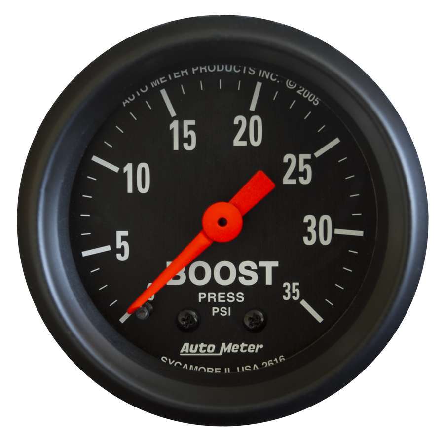 2 - 1/16in Z - Series Boost Gauge 0 - 35psi - AutoMeter | Evolution Auto Retroworks