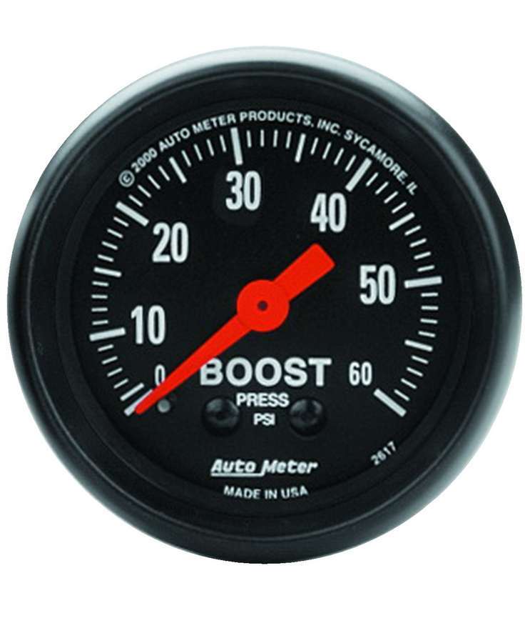 2 - 1/16in Z - Series Boost Gauge 0 - 60psi - AutoMeter | Evolution Auto Retroworks