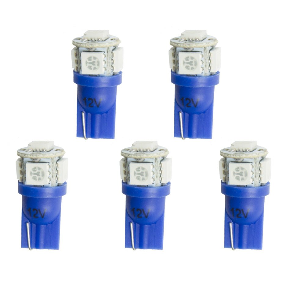 Replacement LED Bulbs T3 Wedge Blue (5pk) - AutoMeter | Evolution Auto Retroworks