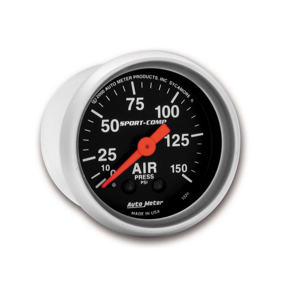 2 - 1/16in S/C Air Press. Gauge 0 - 150psi - AutoMeter | Evolution Auto Retroworks