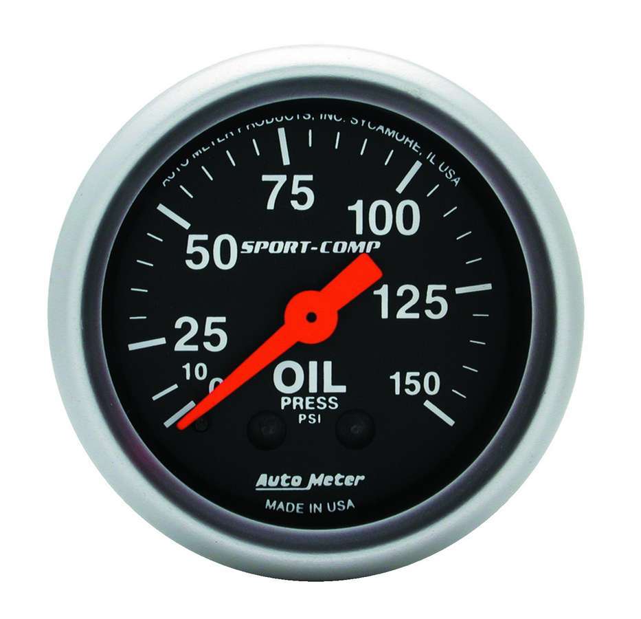 Sport Comp 2 1/16in Oil 0 - 150 PSI Mech. - AutoMeter | Evolution Auto Retroworks