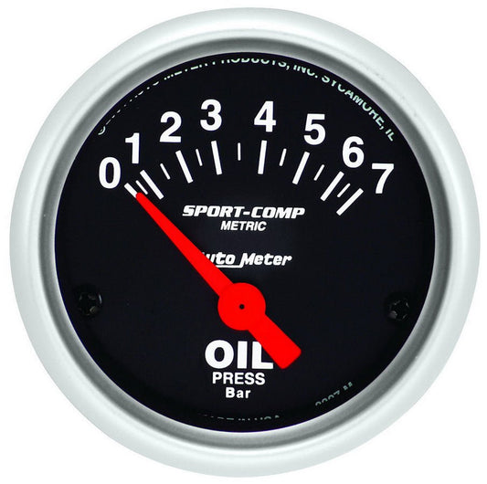 2 - 1/16 Mini S/C Oil Pressure Gauge - Metric - AutoMeter | Evolution Auto Retroworks