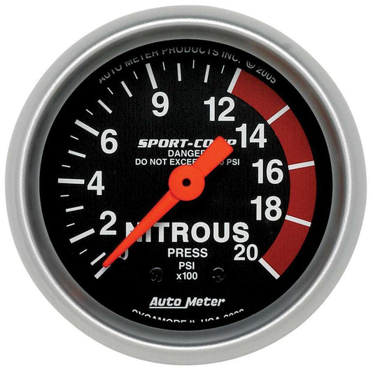 2 - 1/16in Sport Comp NOS Pressure Gauge - AutoMeter | Evolution Auto Retroworks